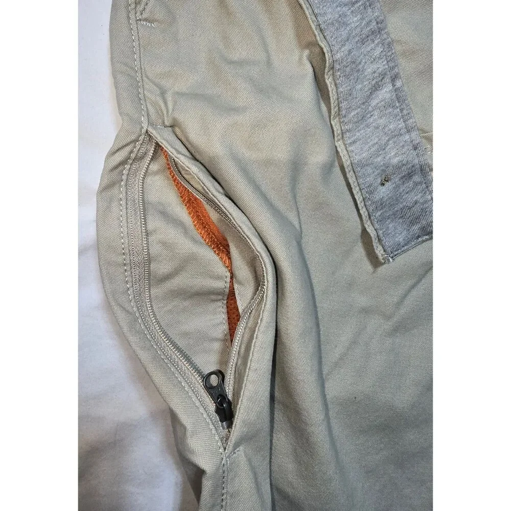 Dockers Khaki 5 Pocket Size 42 x 30 Chino Pants Zippered Side Pocket - 62